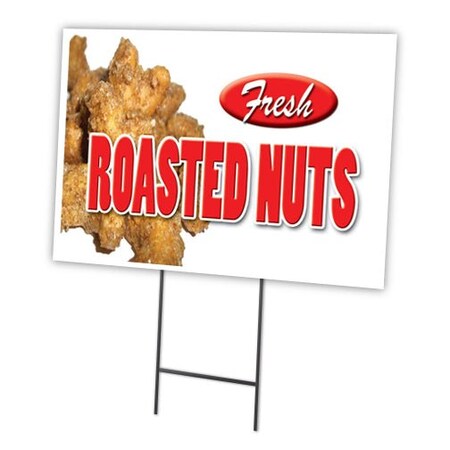 Signmission Roasted Nuts Yard Sign & Stake outdoor plastic coroplast window, C-1824 Roasted Nuts C-1824 Roasted Nuts